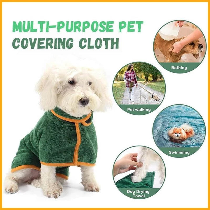 Quick-Dry Microfiber Pet Robe