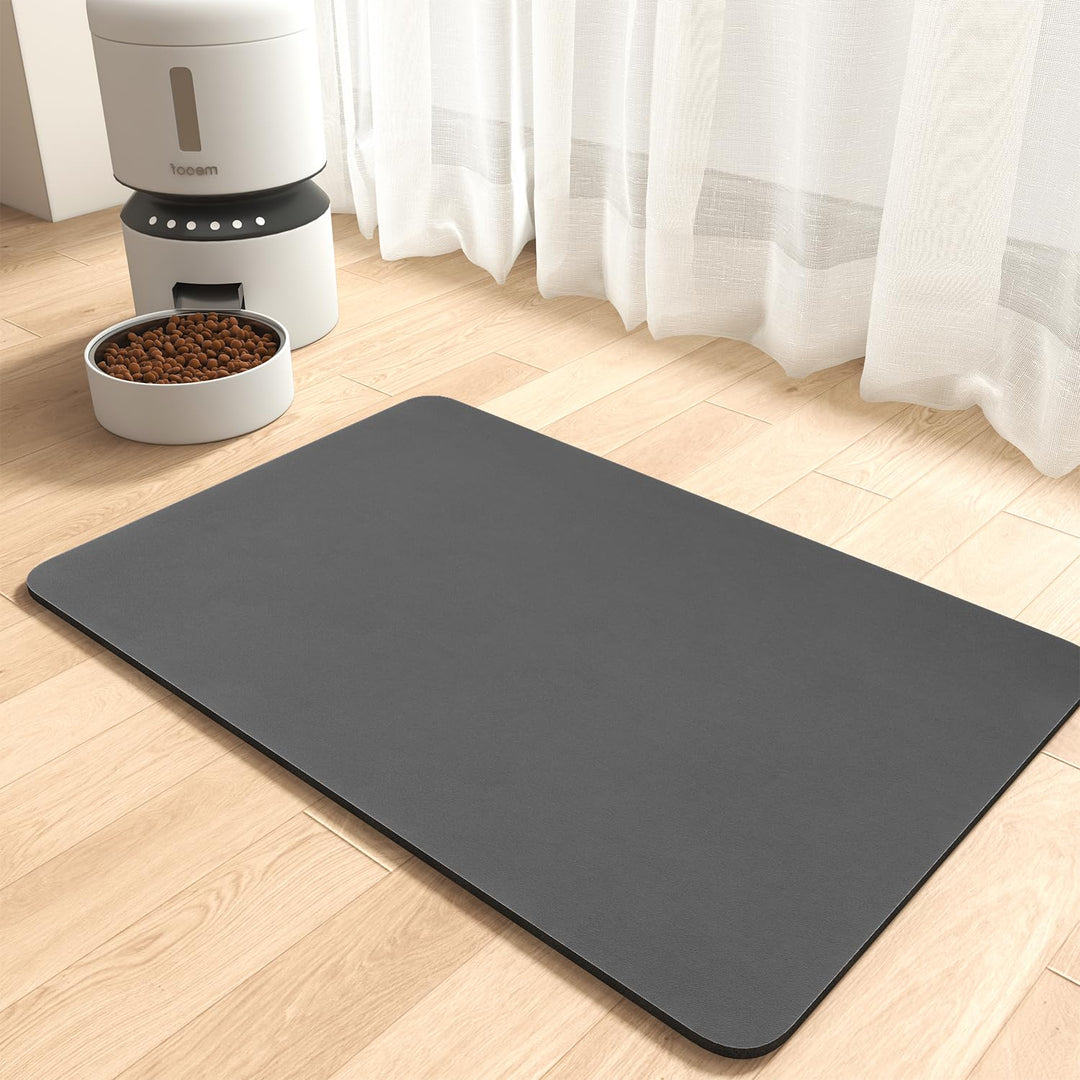 MontVoo-SuperAbsorb Pet Mat-No Stain Dog &amp; Cat Bowl Mat