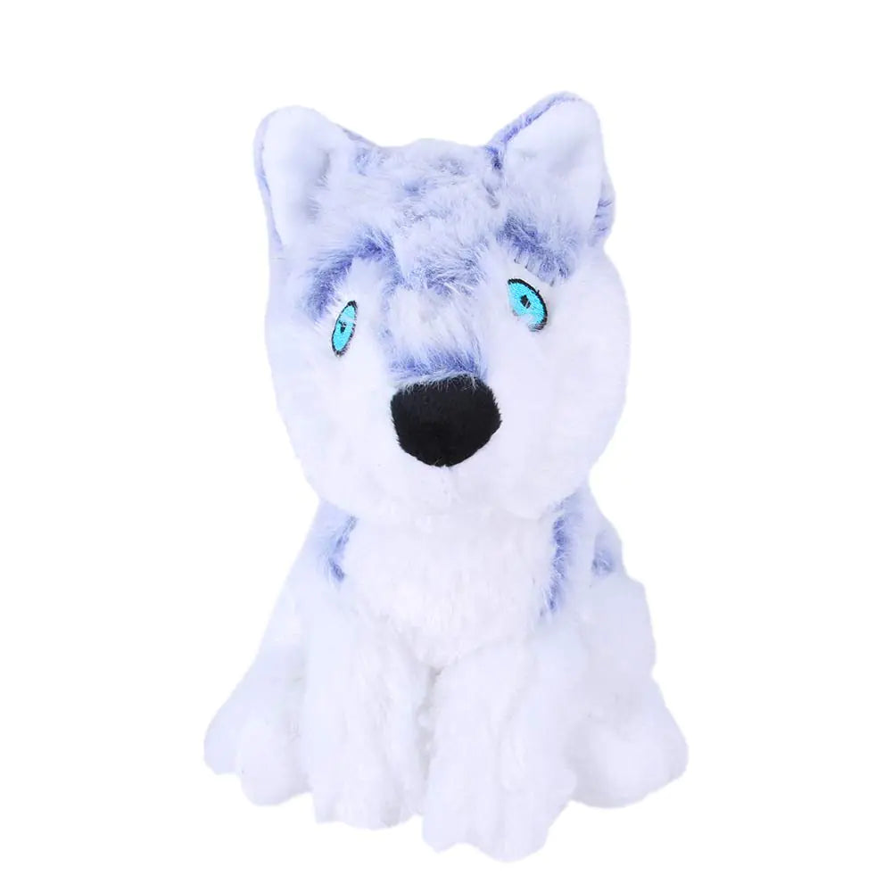 Pet Toys Dog Squeaky Toys Interactive Toys for Chewers Durable Plush Dog Toys for Small Medium Large Dogs (Blue Wolf)