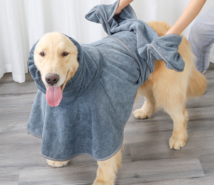 Ultra-Absorbent Dog Terry Bathrobe