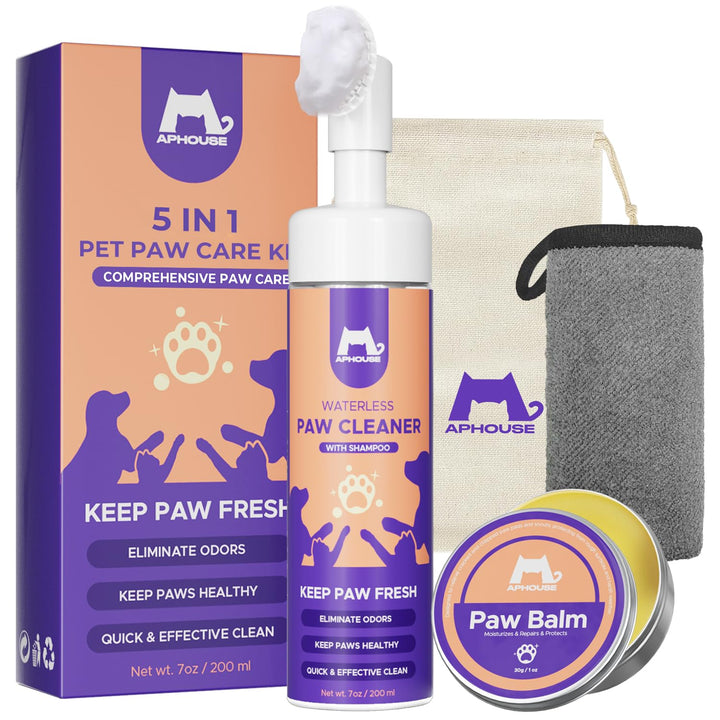 PawPure Care Kit: No-Rinse Cleanser &amp; Soothing Balm for Pets