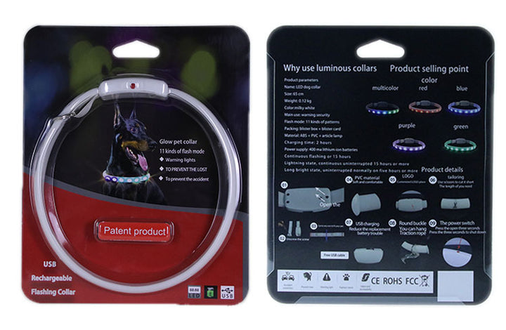 Luminous LED Dog Collar with Horse Running Design