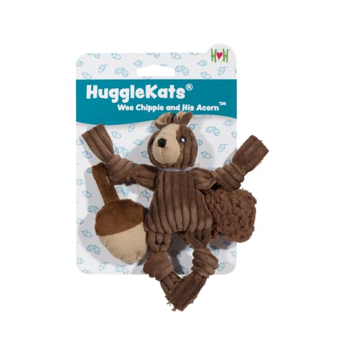HuggleHounds Cat Mouse Toys - Interactive &amp; Stimulating Cat Toy with Cat Nip Infused - Feather Mice Toy for Indoor Cats | HuggleKats Wee Chippie