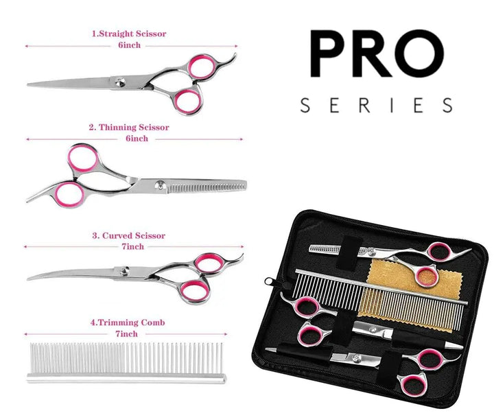 Complete Pet Grooming Scissor Set