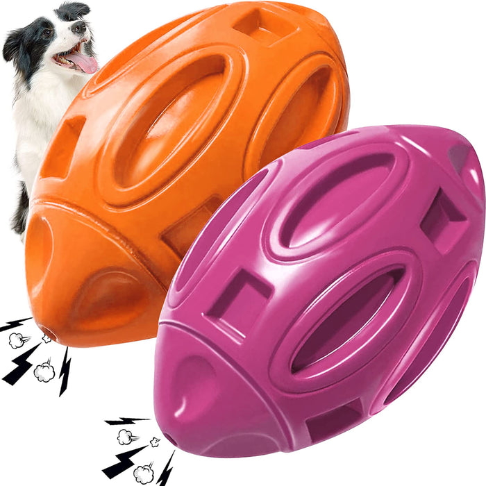 2-Pack Tough Squeaky Dog Chew Toys