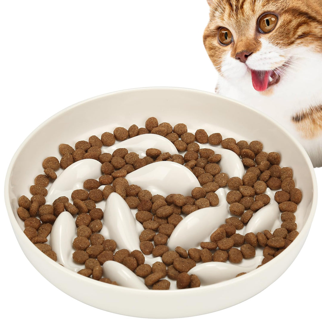 Whale Wonders Cat Slow Feeder - Anti-Spill, Non-Slip Bowl