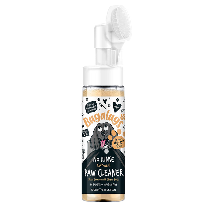 Bugalugs Waterless Paw Wash Foam with Brush