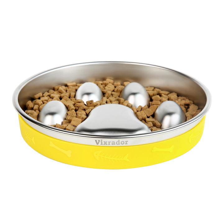 Vixrador Stainless Steel Slow Feed Dog Bowl