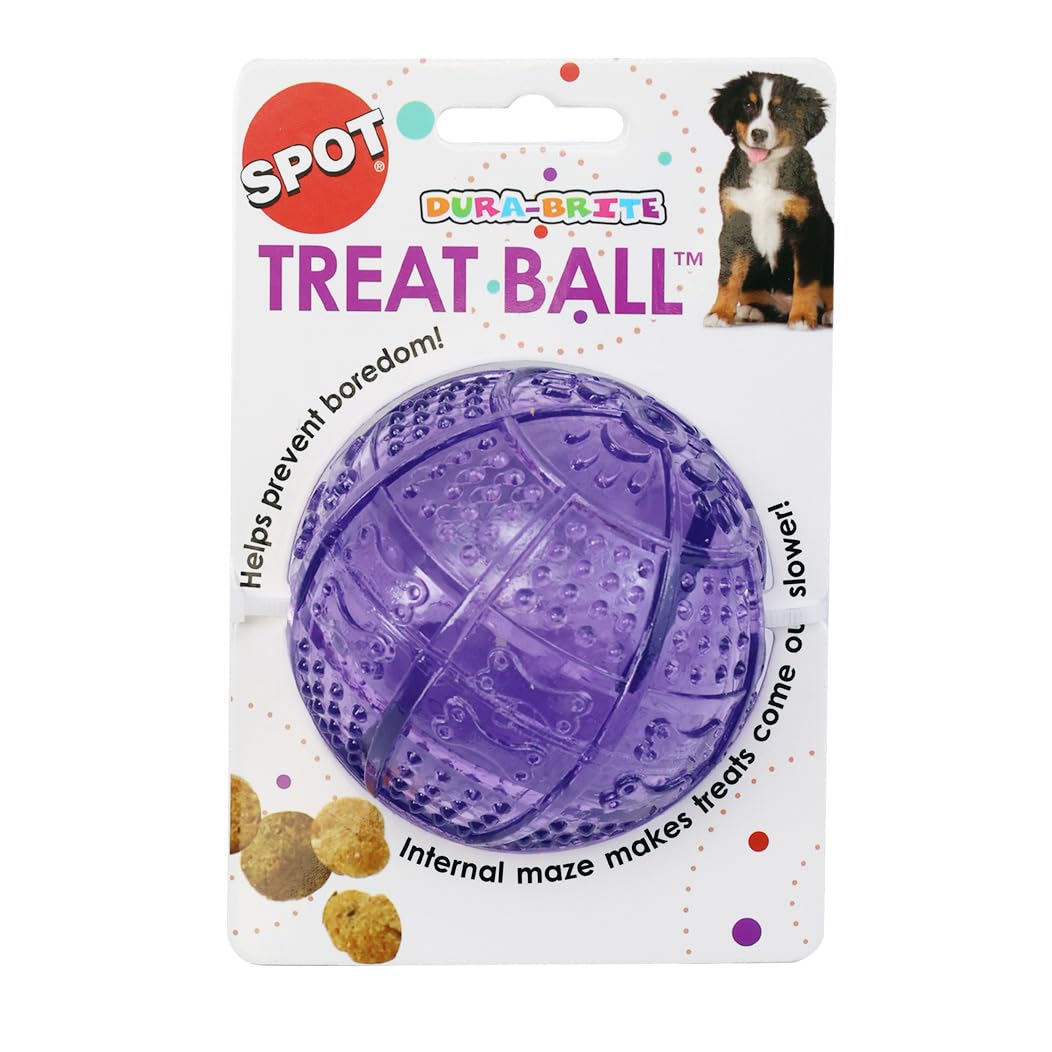 Dura-Brite Maze Treat Ball - Durable TPR Rubber Dog Toy