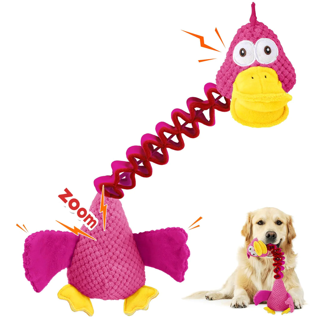 Tug-n-Squeak Durable Duck Dog Toy