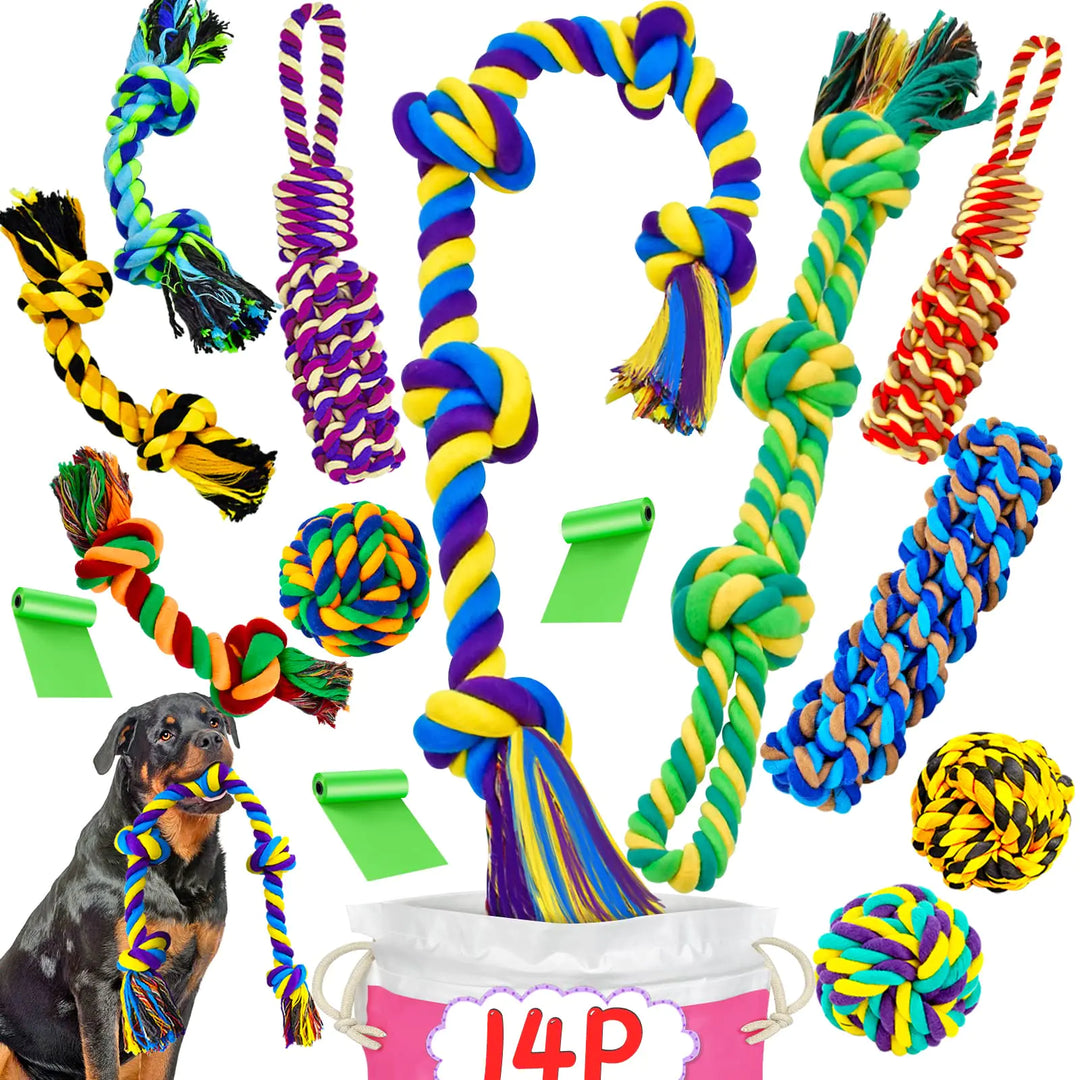 XL Tough Chew Toy Set for Large Dogs - 14 Pack