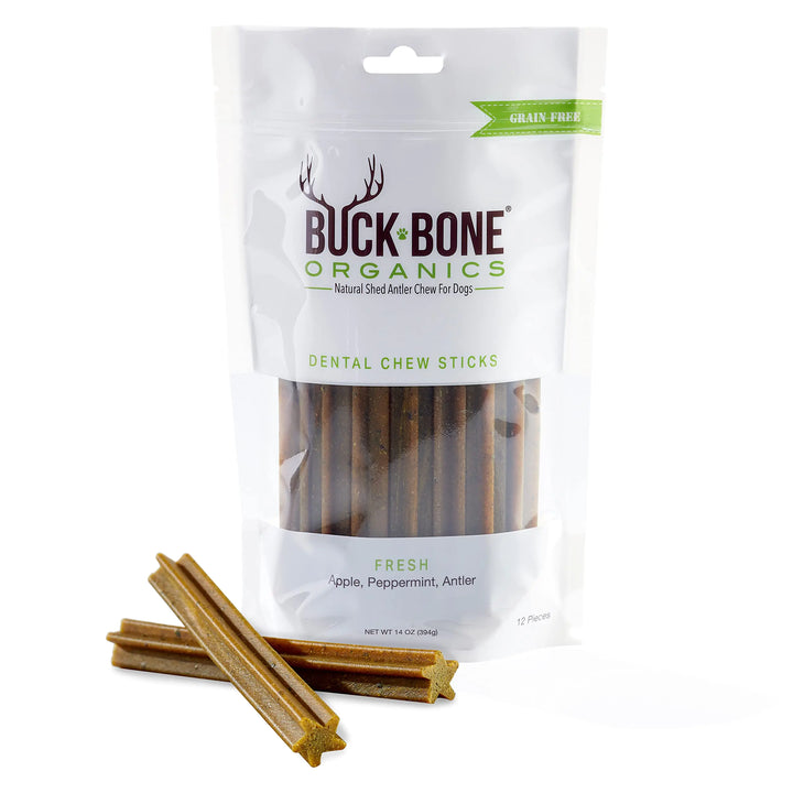 Buck Bone Organics Natural Dental Chew 12 Chews in Pack