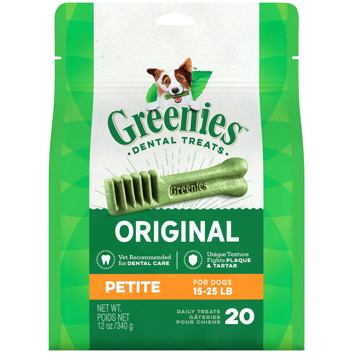 Greenies Petite Dental Sticks for Dogs 15-25 Lbs - 20 Pack