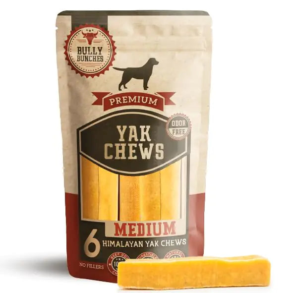 Himalayan Delight Medium Yak Cheese Dog Chews - Unscented, Rawhide-Free (6 Pack)