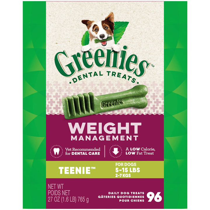 GREENIES Lite TEENIE Dental Dog Treats - 27 Oz 96 Count