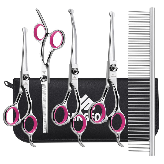6-in-1 Pro Dog Grooming Scissors Set