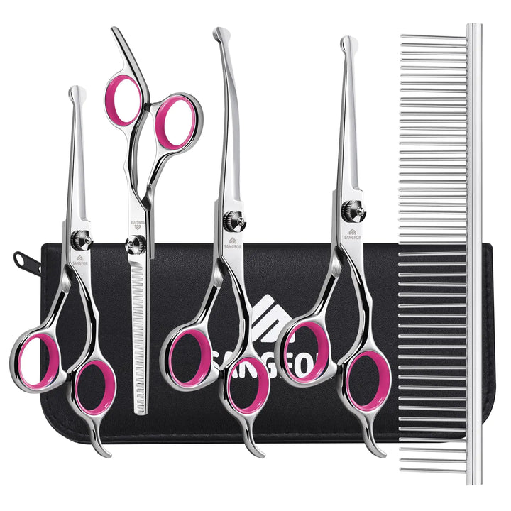 6-in-1 Pro Dog Grooming Scissors Set