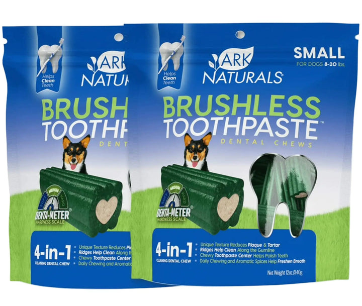 ARK NATURALS Clean Teeth Dental Chews for Small Dogs, 2-Pack Bundle