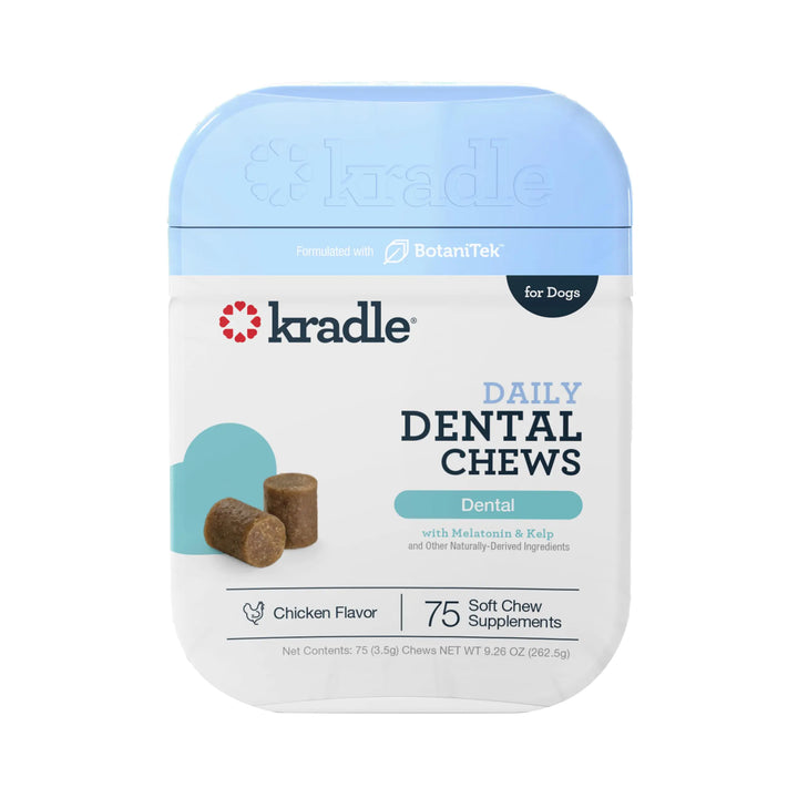 Kradle Calm Dental Bites - Stress Relief &amp; Oral Health for Dogs - 75ct