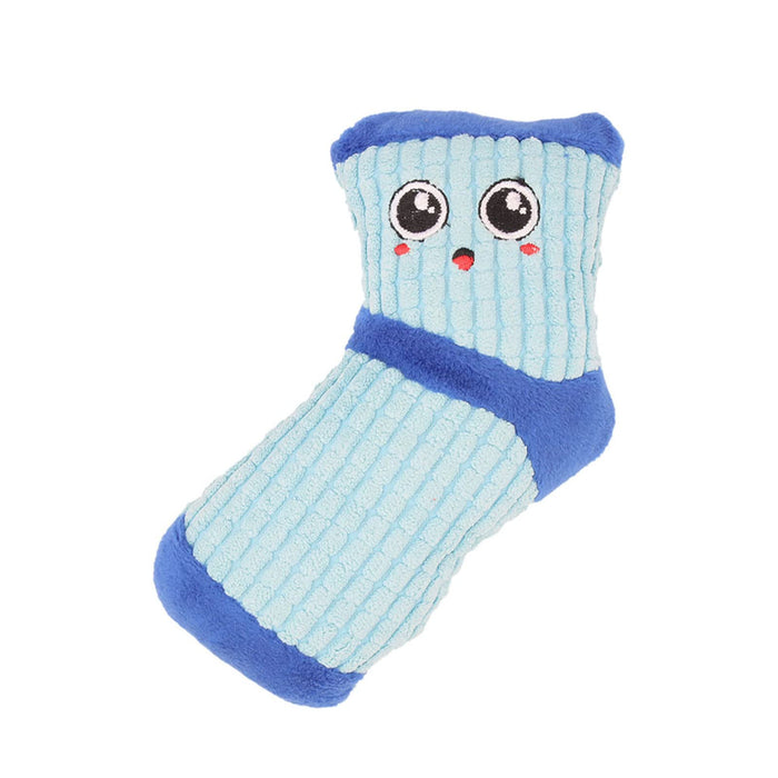 Blue Plush Pup Chew - Squeaky Teeth-Healthy Dog Toy