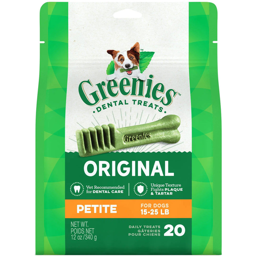 Greenies Petite Dental Sticks for Dogs 15-25 Lbs - 20 Pack