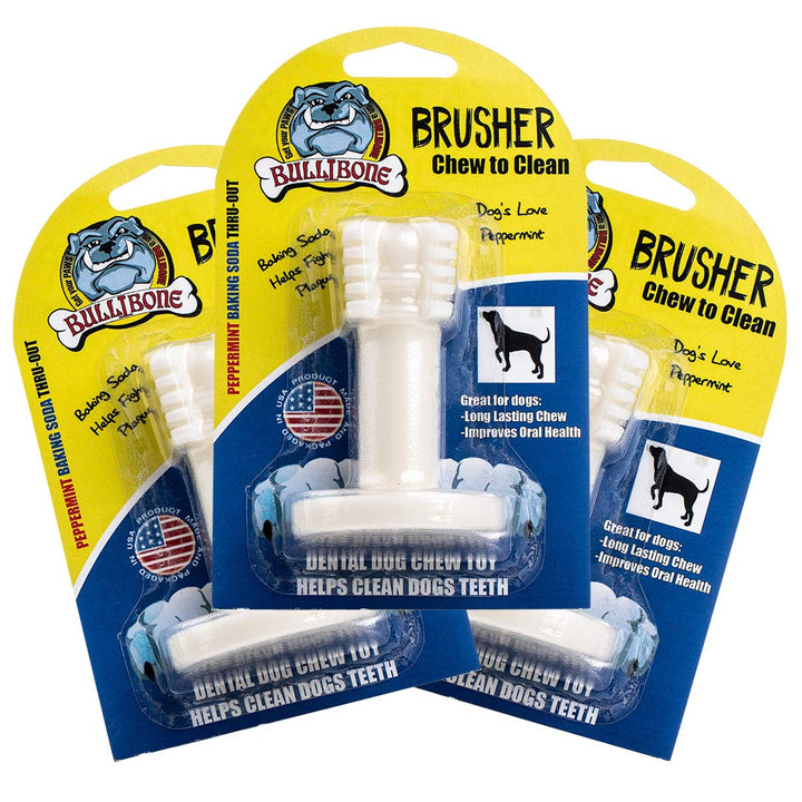 Bullibone Brusher: Peppermint Dental Chew Stick for Small Dogs