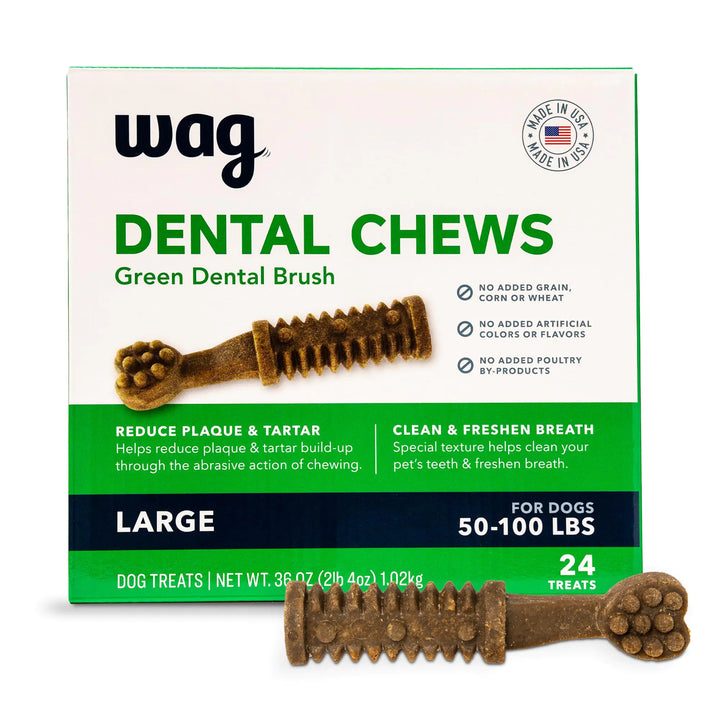 Wag Clean Bite Dental Chews for Large Dogs - 24 Count