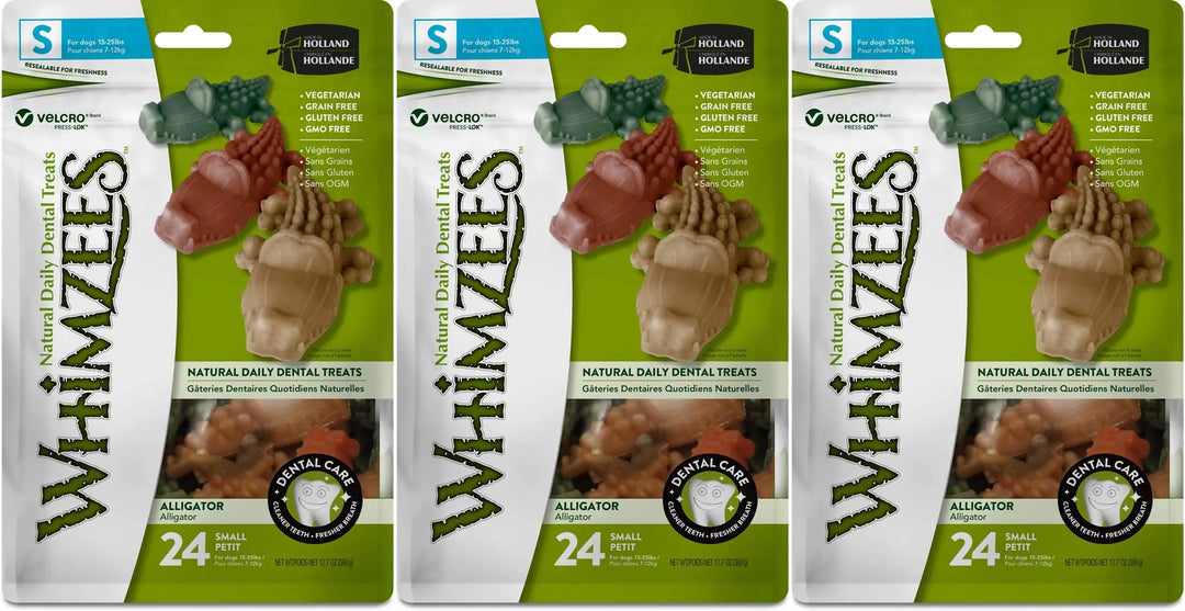 Alligator Veggie Dental Dog Chews – 3 Pack