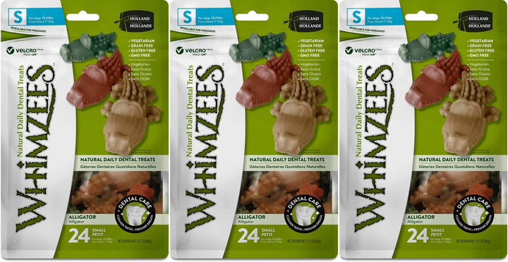 Alligator Veggie Dental Dog Chews – 3 Pack