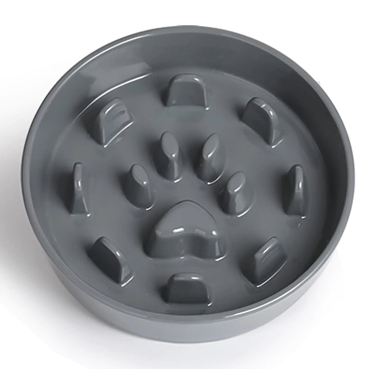 Ceramic Slow Feeding Bowl for Dogs - Grey