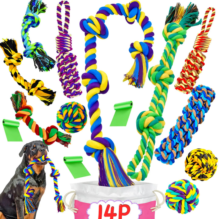 XL Tough Chew Toy Set for Large Dogs - 14 Pack