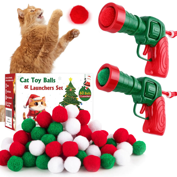 Festive Feline Ball Launcher Kit