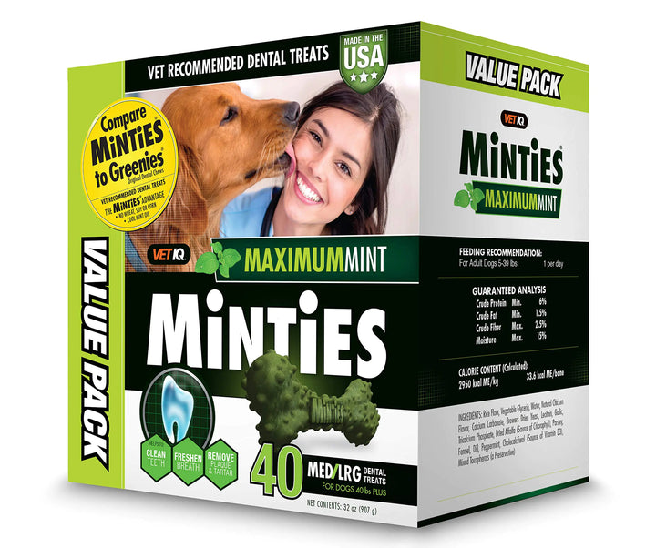 VetIQ Minties Dental Bone Treats for Large Dogs