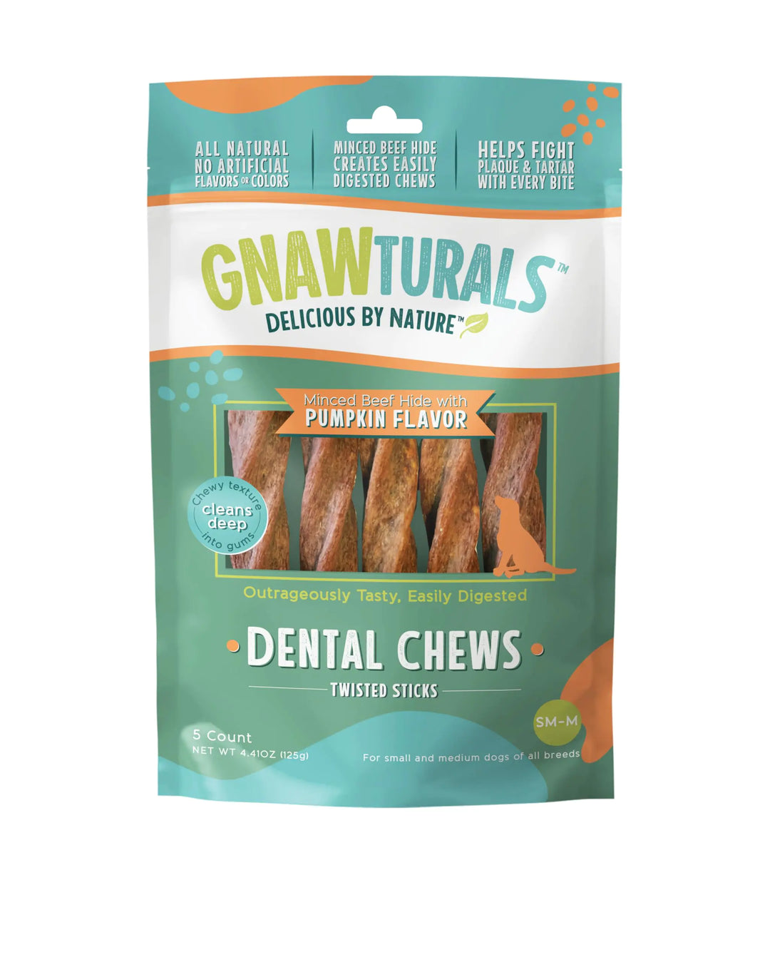 Pumpkin Delight Dental Twists | Medium Dog | Plaque &amp; Tartar Control (5-Pack)